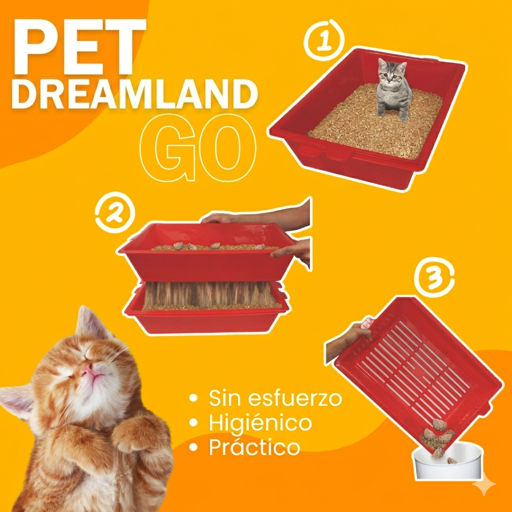 PET DREAMLAND™ |Sistema Inteligente de Limpieza para Arenero de Gatos