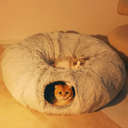Cama-Túnel "Donut" 2 en 1 para Gatos (Interactiva)